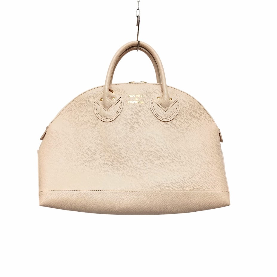 27 美品 YOUNG&OLSEN ヤングアンドオルセン EMBOSSED LEATHER ZIP BOAT BAG M SAHARA SAND YO2401-GD010 ボストンバッグ ハンドバッグ拍卖