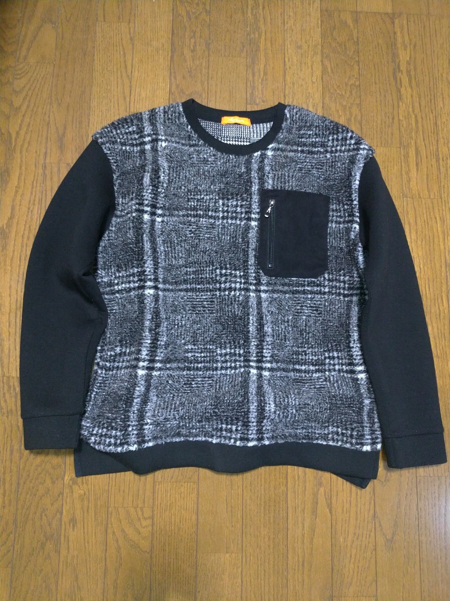 ハイダウェイ ニコル phenium HIDEAWAY NICOLE パイルボア 長袖カットソー セーター size48(L相当) グレー系拍卖