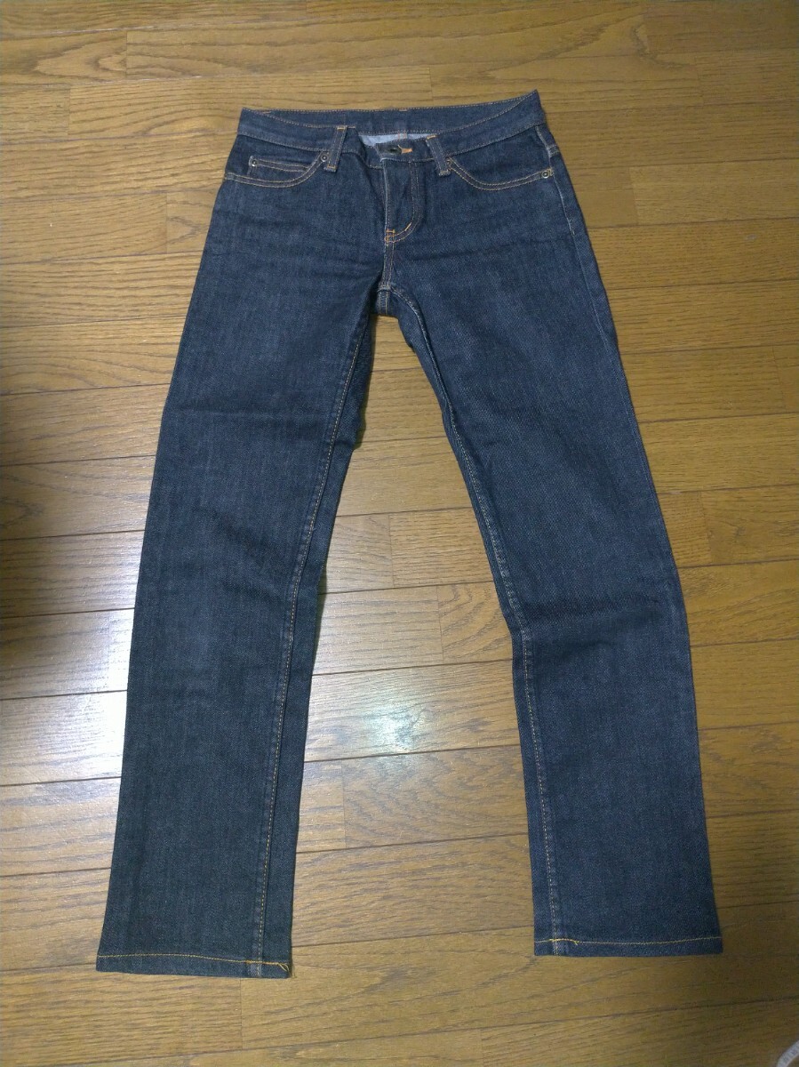 HYSTERICS ヒステリックグラマー レディース デニム パンツ ボタンフライ ストレッチ 革パッチ サイズXXS 日本製拍卖