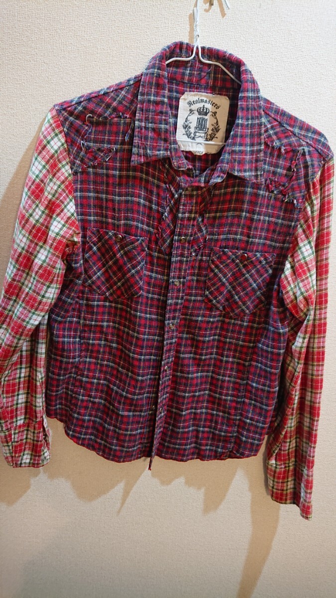 ★★★ まとめて 赤系 チェックシャツ Lサイズ相当 中古 2枚 ★★★拍卖