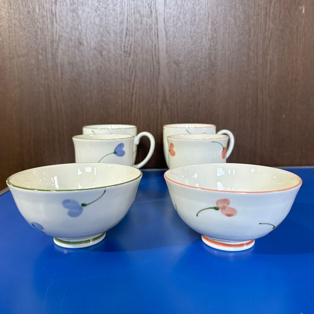 和心 ペア 夫婦茶碗 カップ 茶碗 湯呑み 2客セット ペアカップ Z陶4拍卖