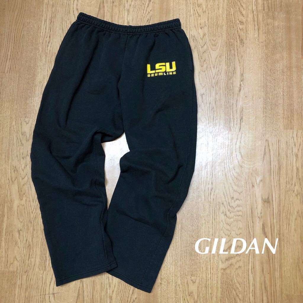GILDAN /ギルダン /メンズL スウェットパンツ ボトムス ロングパンツ 裏起毛 ロゴプリント LSU DRUMLINE アメカジ USA古着 秋冬服拍卖