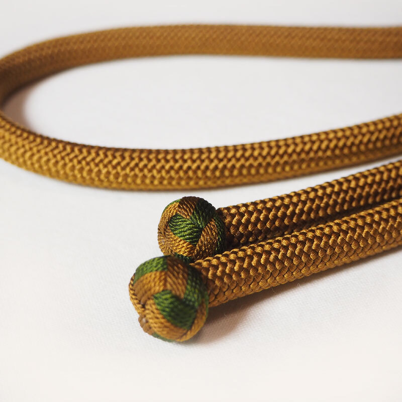 お買い得品 正絹 丸ぐけ洒落帯締め からし色拍卖