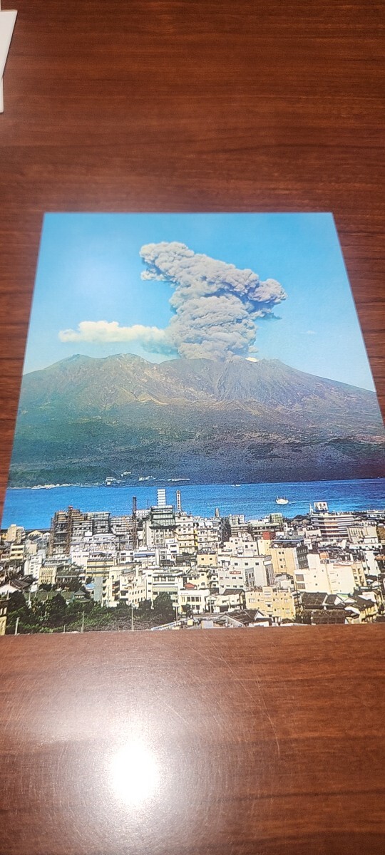3189 絵葉書 鹿児島 鹿児島市街と桜島拍卖