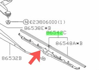 新品 純正品 SUBARU スバル ワイパーブレード フロント 助手席側 レガシィ B12 プレオ R13拍卖