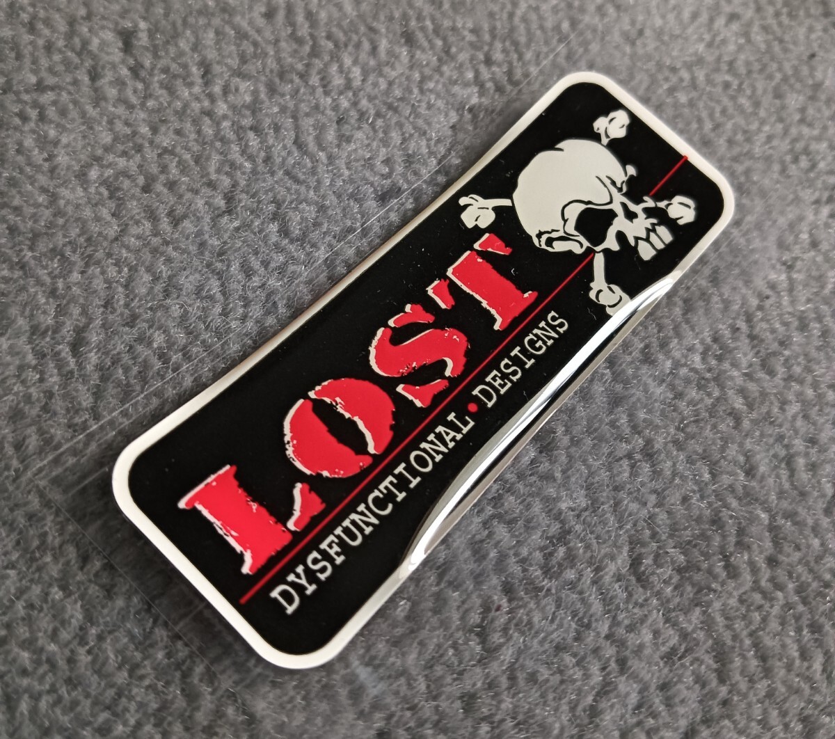 新品未使用正規品本物LOSTロストレジン四角長方形型スカルステッカー 送料¥85〜拍卖