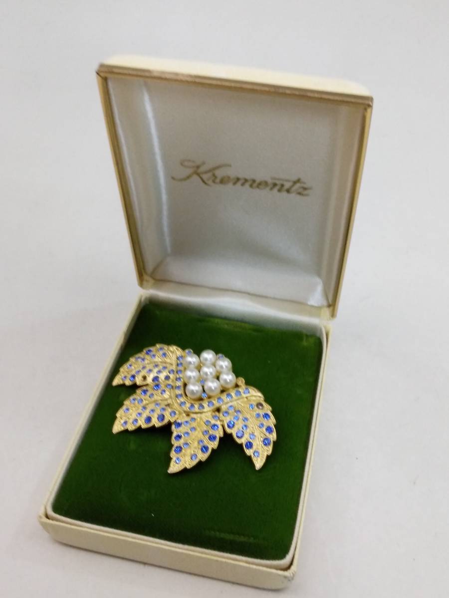 0709-0018 中古★真珠 パール ゴールドブローチ ヴィンテージ アクセサリー パールブローチ 装飾品拍卖