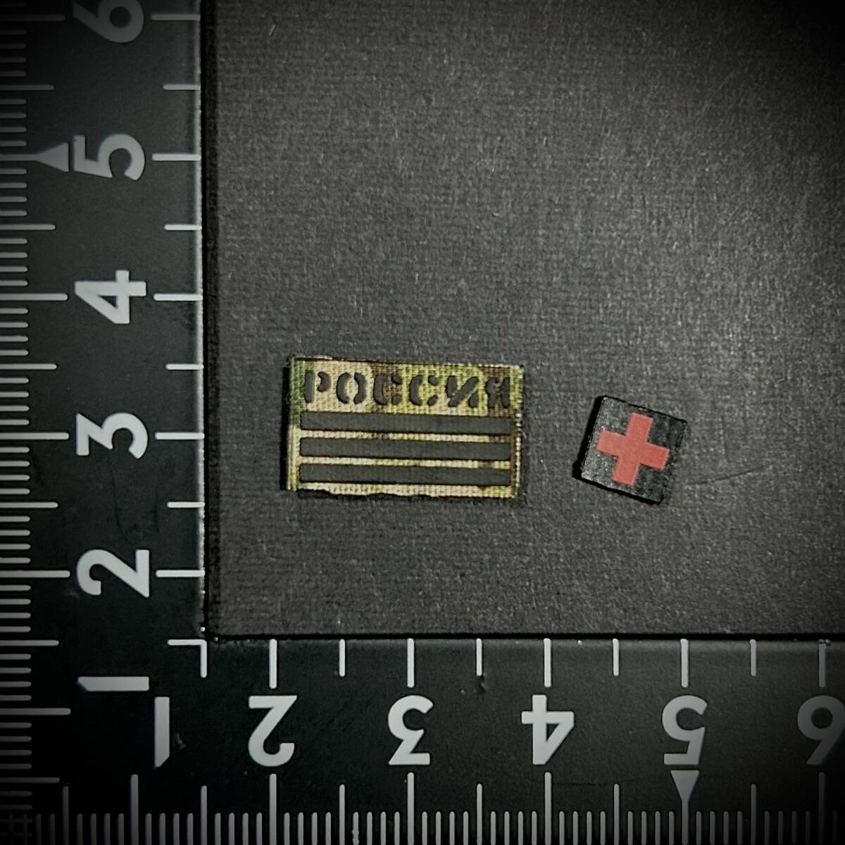 【売り切り/値上げ予定】DAMTOYS製 模型 1/6 スケール 男性 女性 フィギュア用 装備 部品 ワッペン 2種 マジックテープタイプ (未使用拍卖