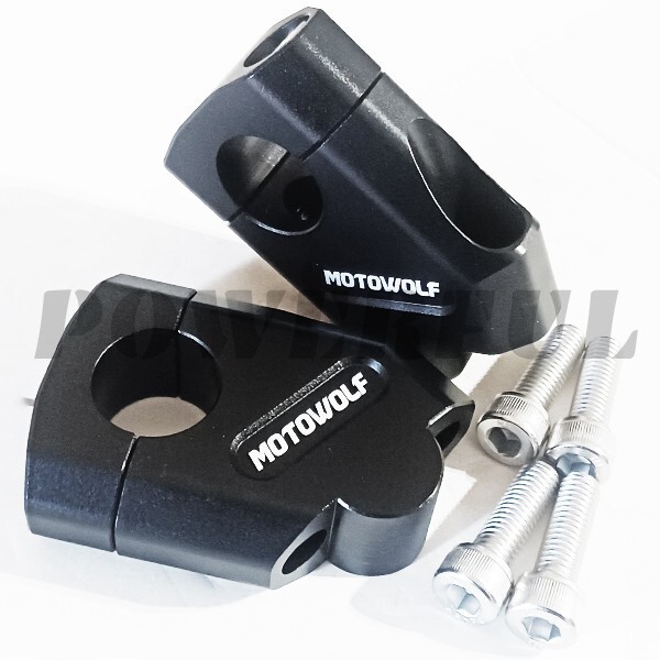 CB250T CB250N CB400T CB400N CB400D ホーク2 ホーク3 バブ モンキー125 汎用 アルミ ハンドル クランプ アップハン セットバック 黒 22.2拍卖