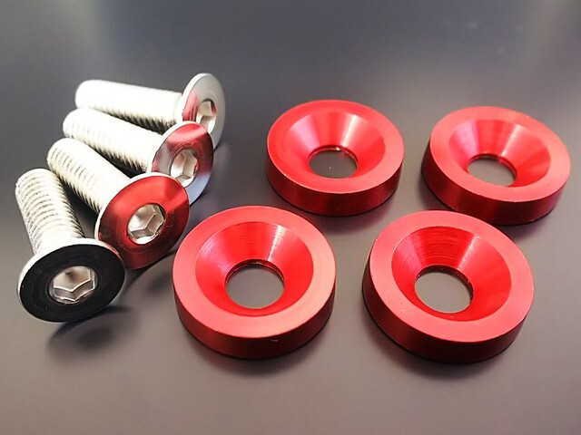 MPV CX-3 CX-5 CX-7 CX-8 クロスオーバー アテンザ アクセラ M6 ナンバー/ボルト/カバー/キャップ フロント リア 4個Set 赤拍卖