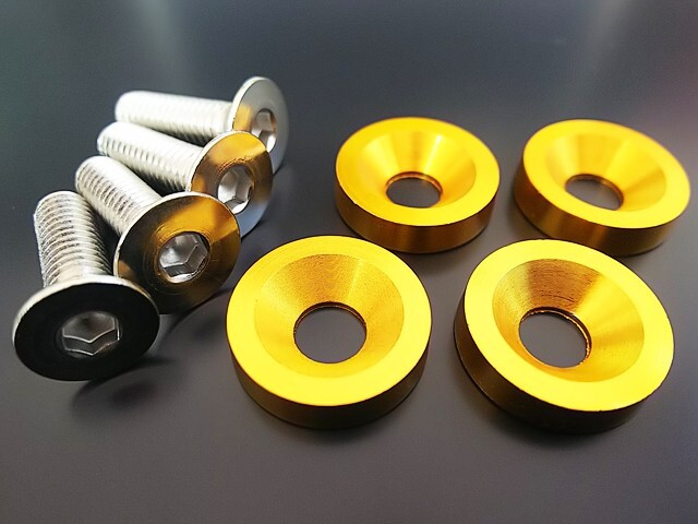 ミラ ミラアヴィ ミラジーノ ミライース ミラココア タフト M6 ナンバー/ボルト/カバー/キャップ フロント リア 4個Set 金拍卖