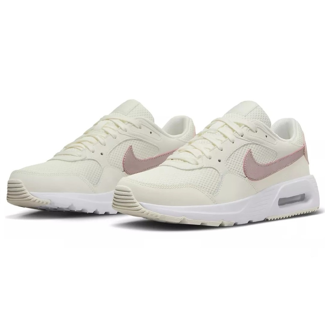 ☆NIKE WMNS AIR MAX SC SE 淡白/メタリックピンク 25.0cm ナイキ ウィメンズ エア マックス スポーツクラシック SE DV6842-100拍卖