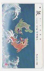 5-q566 美術 切り絵 宮田雅之 鯱 テレカ拍卖