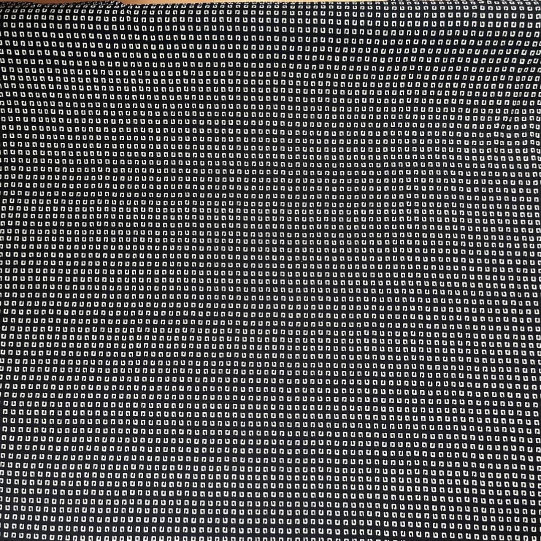 布地生地3m no2783綿100薄手カットソーC柄黒地にアイボリー拍卖