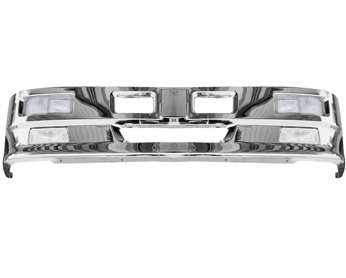 本州送料無料 いすゞ 07 エルフ ワイド キャブ フロント バンパー W1780mm H450mm フォグランプ 取り付けステー 付き拍卖