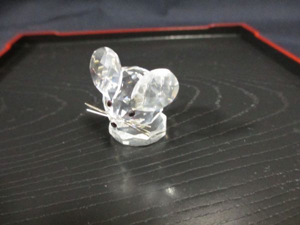 スワロフスキー ねずみ Swarovski クリスタル 廃盤品 マウス 置物 オブジェ拍卖