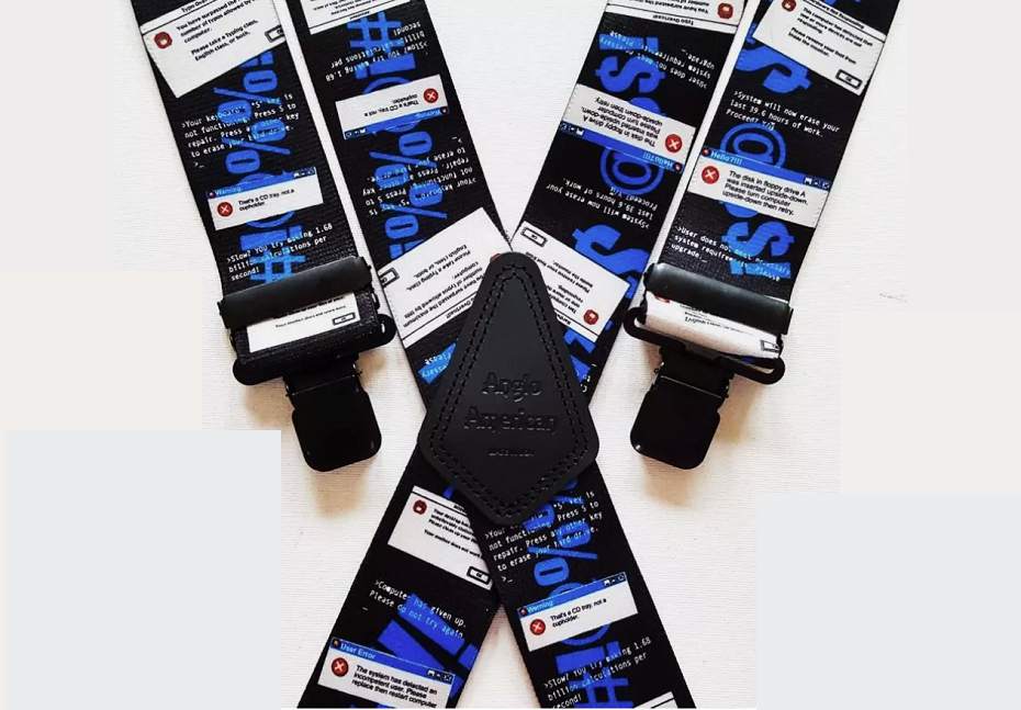 ★Anglo American USA 頑丈なサスペンダー巾広50mm X型 ブラック クリップ from UK P.C Computer 使いたい衝動にかられます・・❤拍卖