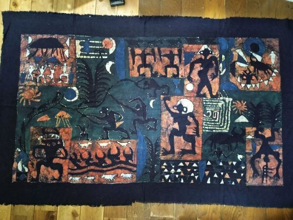 A11.タペストリー 122×78㎝ 綿 エジプト 壁画デザイン 2F74AA拍卖