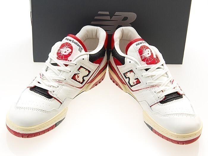 新品/NEW BALANCE/ニューバランス/BB550VGA/ユニセックス/550 VINTAGE PACK/WHITE/RED/BLACK/ホワイト/レッド/ブラック/ワイズD/27.0cm拍卖