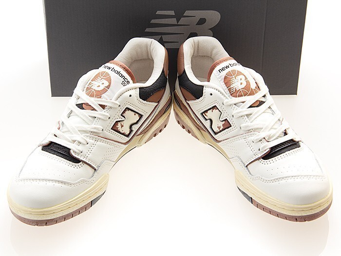 新品/NEW BALANCE/ニューバランス/BB550VGC/ユニセックス/550 VINTAGE PACK/WHITE/BROWN/BLACK/ホワイト/ブラウン/ブラック/ワイズD/23.5cm拍卖