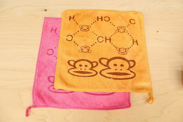 「bte-a2」 【処分特価】おサルさん マイクロファイバー ループタオル タオルハンカチ 2枚セット拍卖
