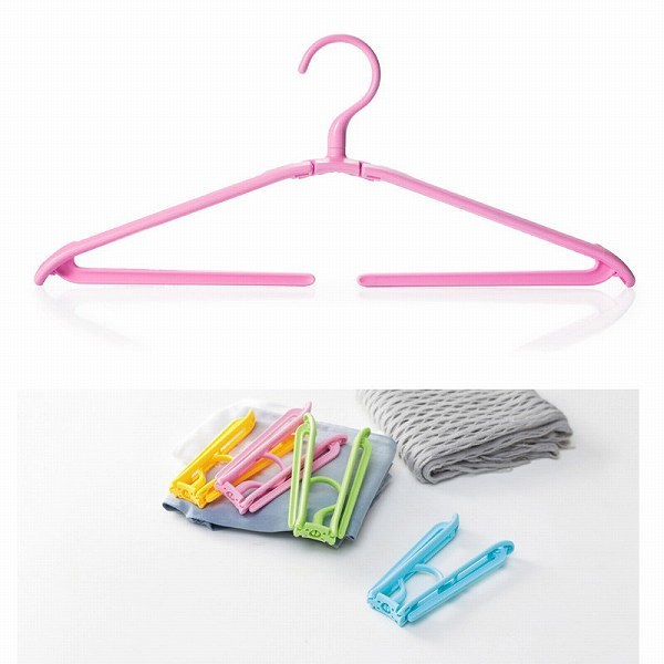 「bxj-a2」 携帯 折りたたみ ハンガー ズボン パンツ タオル 洗濯 旅行 キャンプ アウトドア コンパクトピンク拍卖
