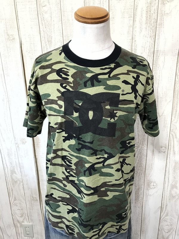 お勧め・【USA製カモTシャツ】DC ディーシー 迷彩 ビッグロゴ Tシャツ M ヴィンテージ拍卖