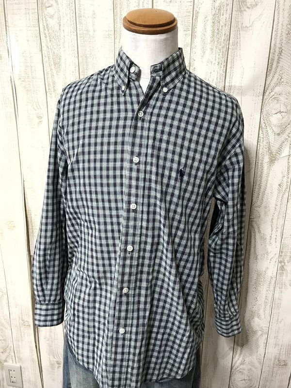 お勧め・【チェックシャツ】Ralph Lauren ラルフローレン ボタンダウン 長袖 シャツ S拍卖