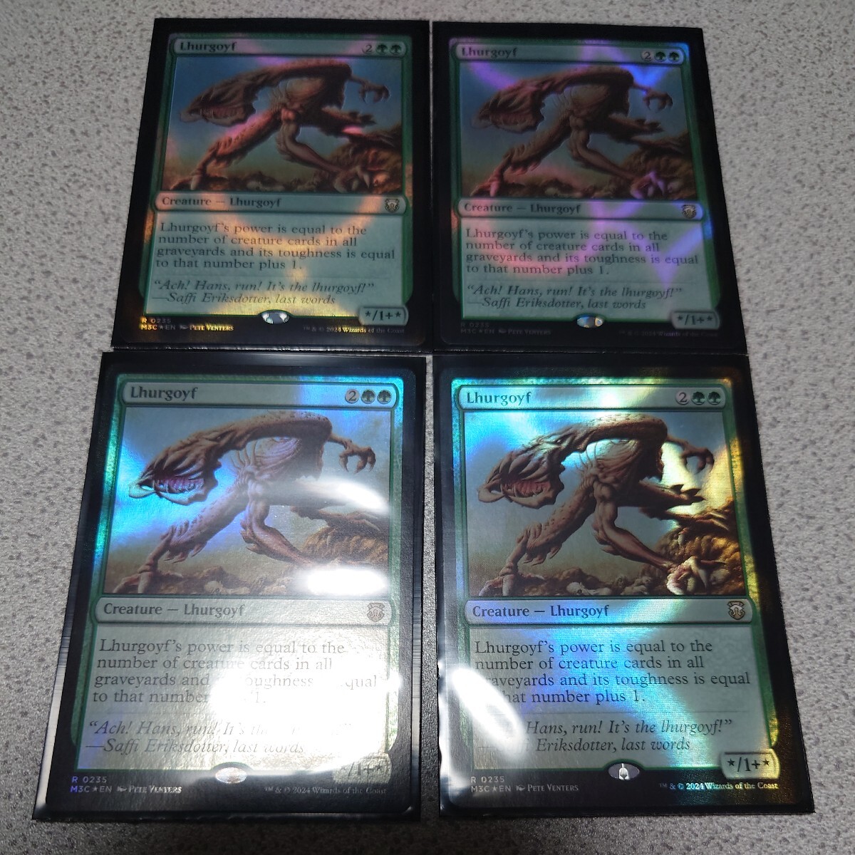 MTG MH3 ルアゴイフ 英語リップルfoil 四枚セット モダンホライゾン3 統率者デッキ Collector's Edition 即決拍卖