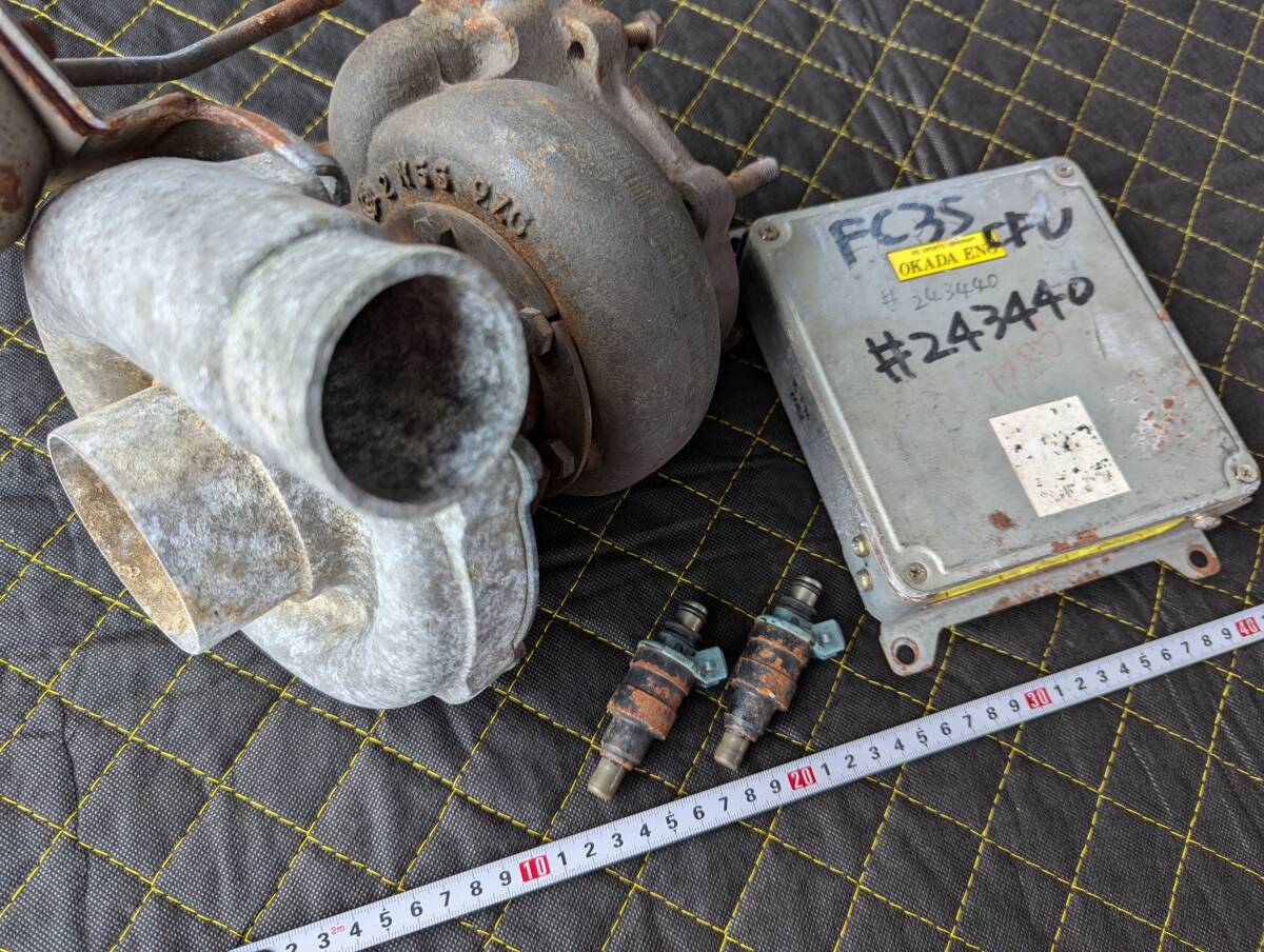 マツダ RX-7 FC3S 13B用大径タービン ECU インジェクター ジャンク品 3点セット 岡田エンジニアリング拍卖