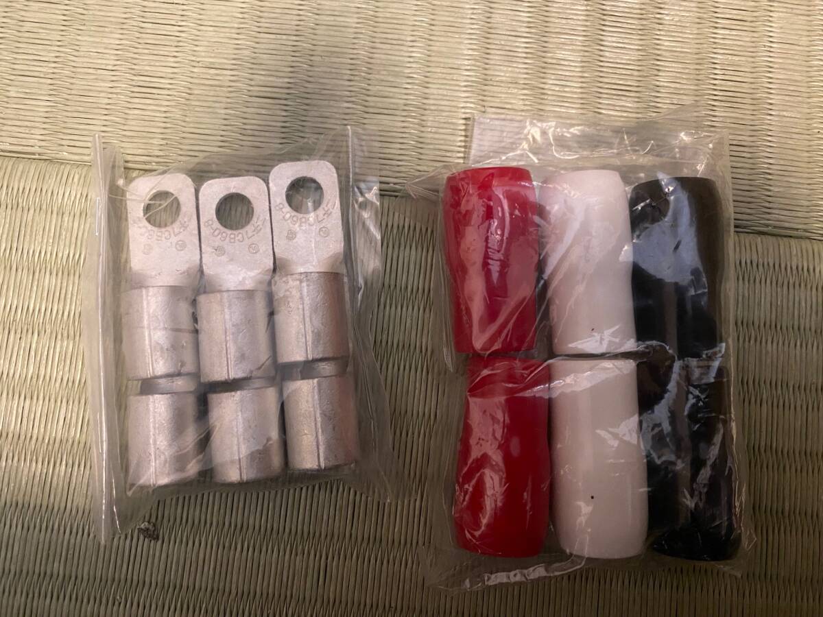 ニチフ 裸圧着端子 CB形 CB60-8 x6個 端子キャップ付き 拍卖