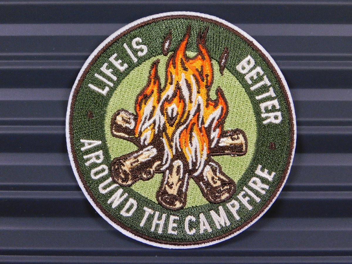 ◆送料\110◆【CAMPFIRE・マウンテン】※《アイロン刺繍ワッペン》 アメリカン雑貨 刺繍ワッペン アイロンワッペン拍卖