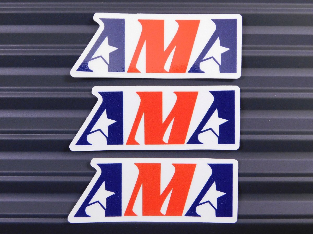 ◆送料\110◆【AMA】※《レーシングステッカー/3枚セット》 (品番ms037) アメリカン雑貨 ガレージ拍卖