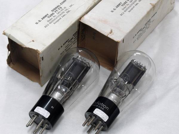 RCA 843 ナス型 1941年製 元箱入りペア1組 傍熱型三極管 検査済み拍卖
