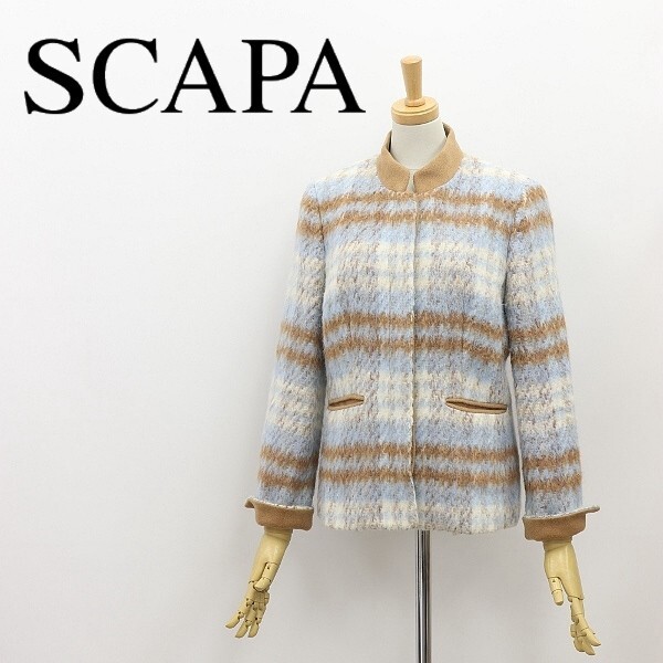 美品◆Originals by SCAPA スキャパ チェック柄 カルミニャーノ ジャケット 38拍卖