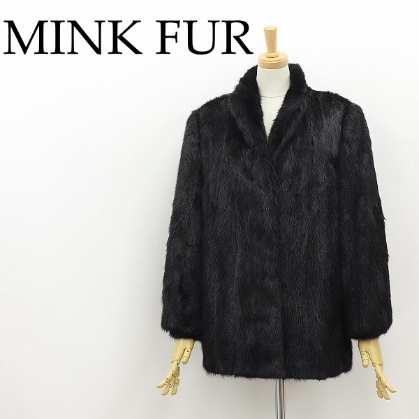 高級◆ミンクファー 毛皮 ハーフ コート 黒 ブラック 13 大きいサイズ拍卖