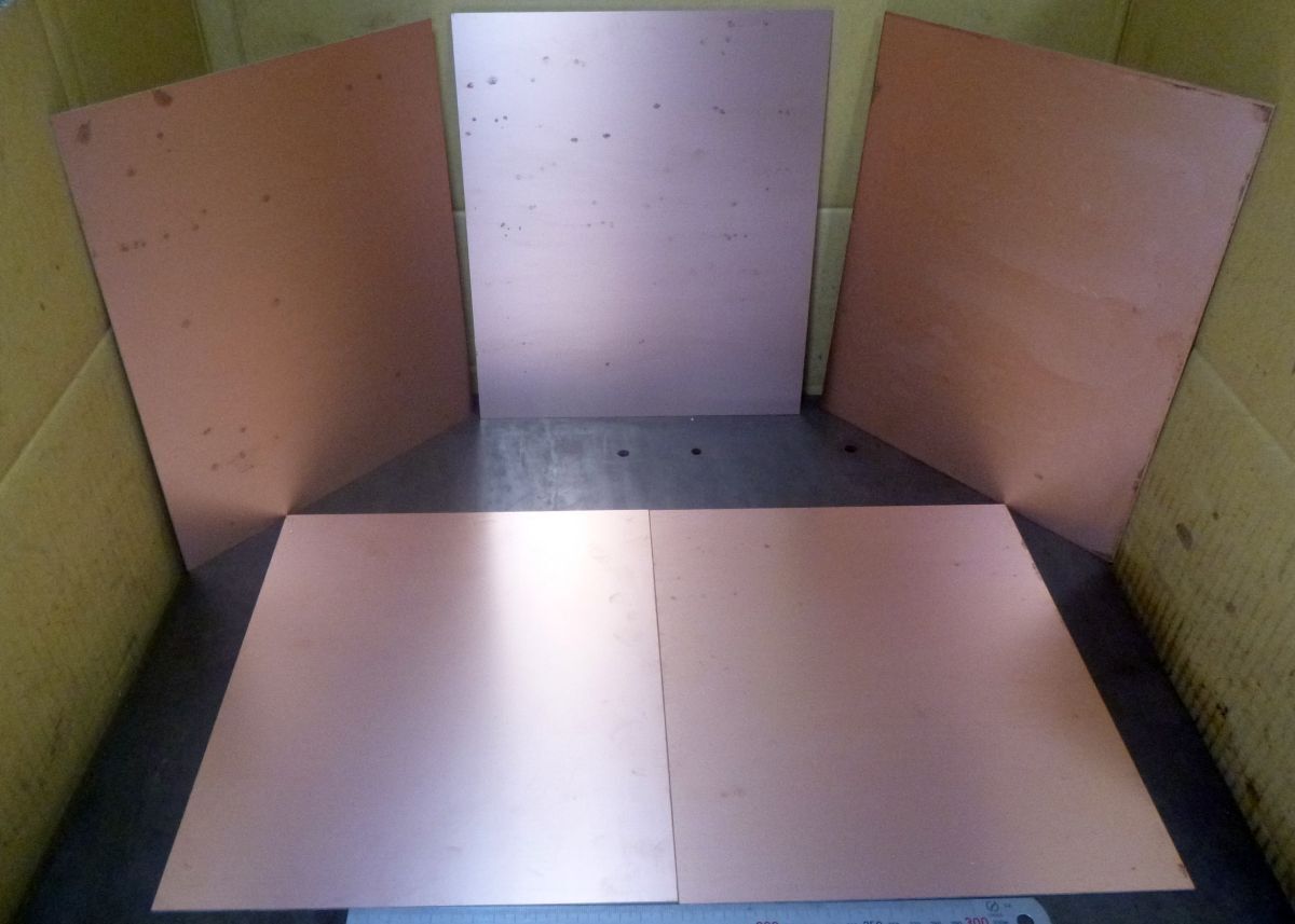 D102 基板 カット基板 銅張積層板 両面 ガラスエポキシ 5枚セット 置古し未使用品!拍卖