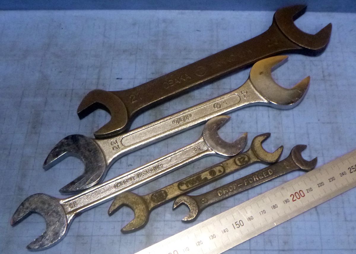 K856 両口スパナ 9~26mm 5本 セット 中古拍卖
