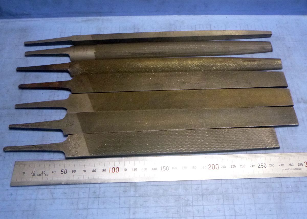 K877 鉄工ヤスリ 250 7本セット 加工品有り 中古拍卖
