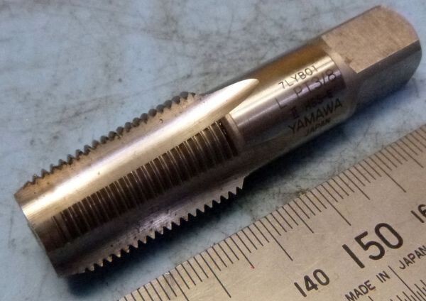 E521 タップ 3/8 PT 管用テーパー 左ネジ 中古拍卖