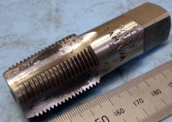 E522 タップ 3/4 PT 管用テーパー 左ネジ 中古拍卖