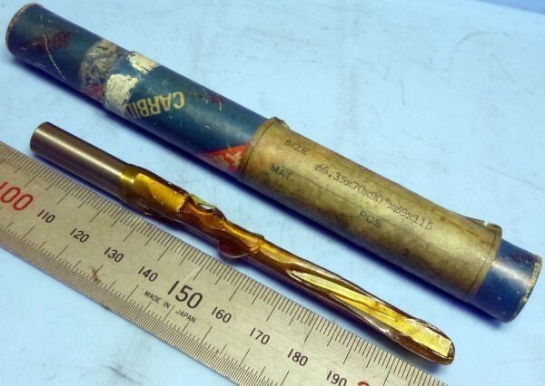E737 超硬ドリル 段付 バニシング 丸6.35×70×90°×丸9×115 置古し未使用品!拍卖