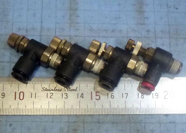 B065 配管部品 スピードコントローラー エルボ メーターアウト CHIYODA 他 4ヶセット 中古拍卖