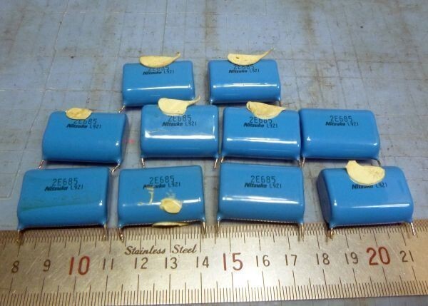 D066 日通工 メタライズド ポリステル フィルム コンデンサ NITSUKO 2E685 10個セット 動作未確認 中古拍卖