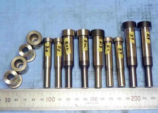 K409 ショルダーパンチ パンチ ボタンダイ 8mm台 色々 一山 セット 中古拍卖