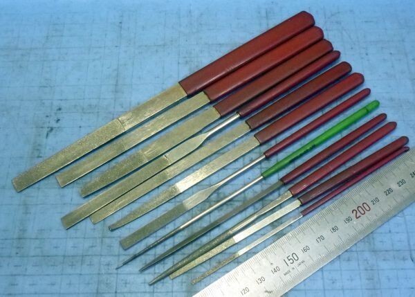 K471 鉄鋼ヤスリ ダイアモンドヤスリ 12本セット 中古拍卖