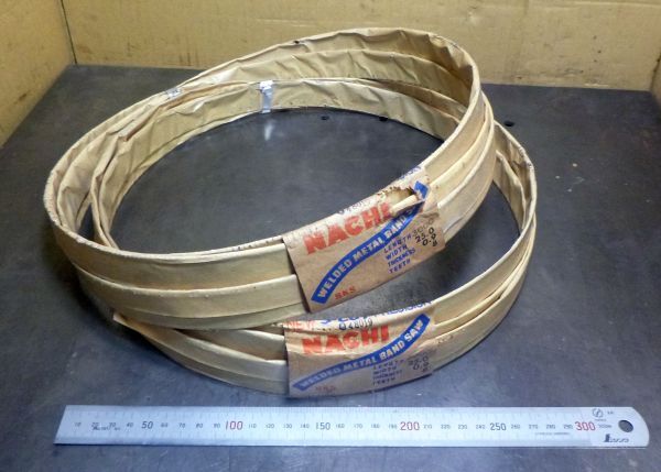 K853 バンドソー 替刃 NACHI S-CUT L3000× W25.0×0.9T TEETH8 2本セット 置古し未使用!拍卖