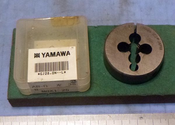 DI006 ダイス M8×1.25 左ネジ 外径38 中古拍卖