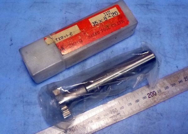 EA258 Tスロット キーシドカッター YAMAMOTO 35×8×20 置古し未使用品!拍卖