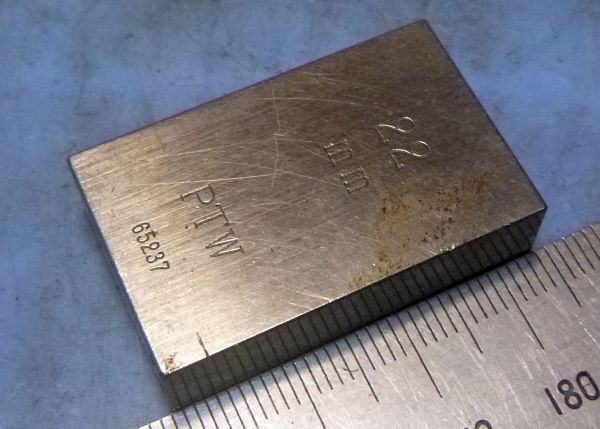 G676 ブロックゲージ PTW 22MM 中古拍卖